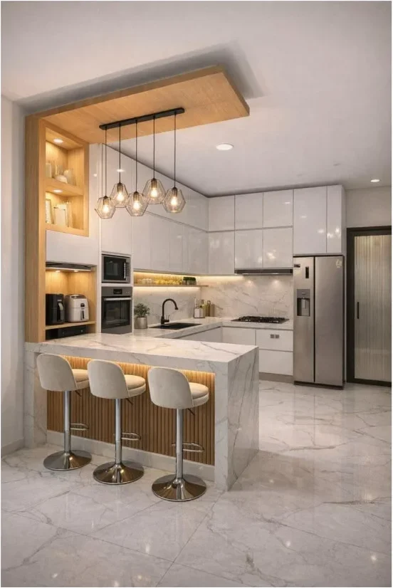 White Marble Luxury Kitchen
