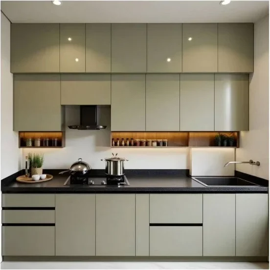 Modern Sage Modular Kitchen
